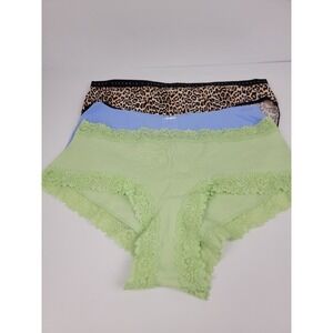 Victoria's Secret PINK Panty Bundle 3PK Leopard Lace Seamless XL Hipster Cheeky